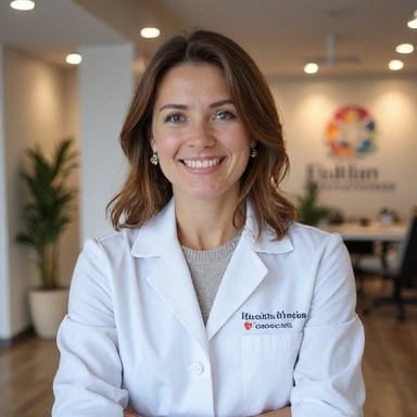 Professional portrait of Sarah Chen, a nutritionist