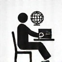 An icon representing convenience and accessibility, like a global network or a laptop, symbolizing easy access to services.