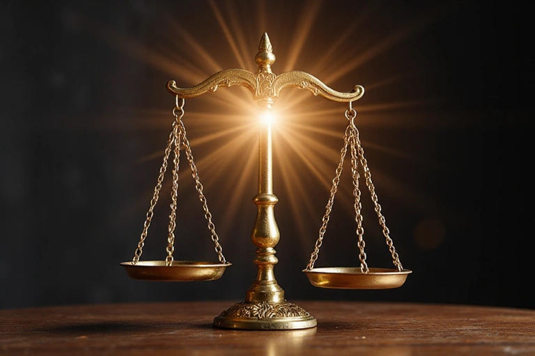 Image of a balanced scale, symbolizing fairness and legal limitations